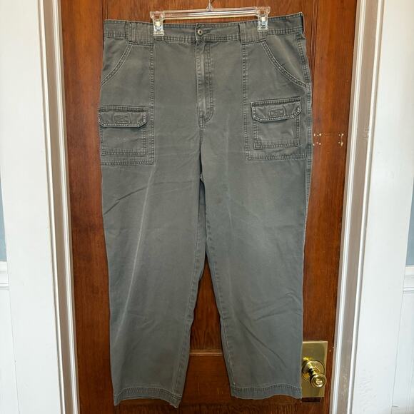 EUC Vintage Cabela's 7-Pocket Hiker Pants Mens 40/30 Grey‎ Green - Picture 1 of 9